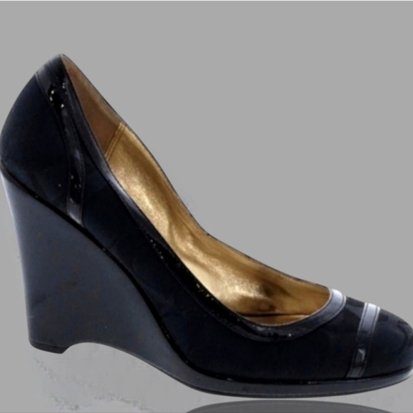 🛑BOGO🆕COACH Signature Wedge Heel Shoe - Picture 7 of 8